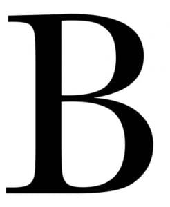 Baskerville letter B
