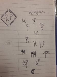Monogram sketch