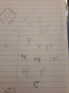 monogram sketch
