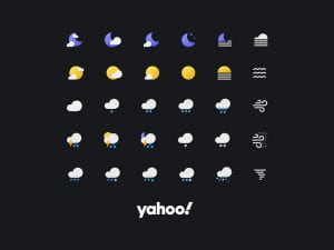 Yahoo weather icons
