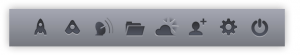 Icons created in context with toolbar included
