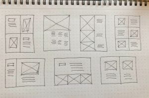 Sketches of layouts