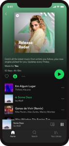 Image of Spotify screen