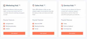 HubSpot pricing options