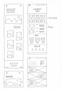 Wireframe sketches