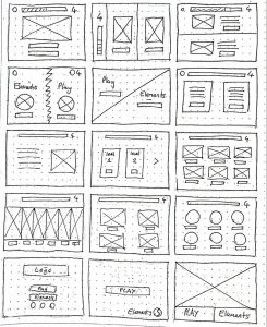 Home page wireframes