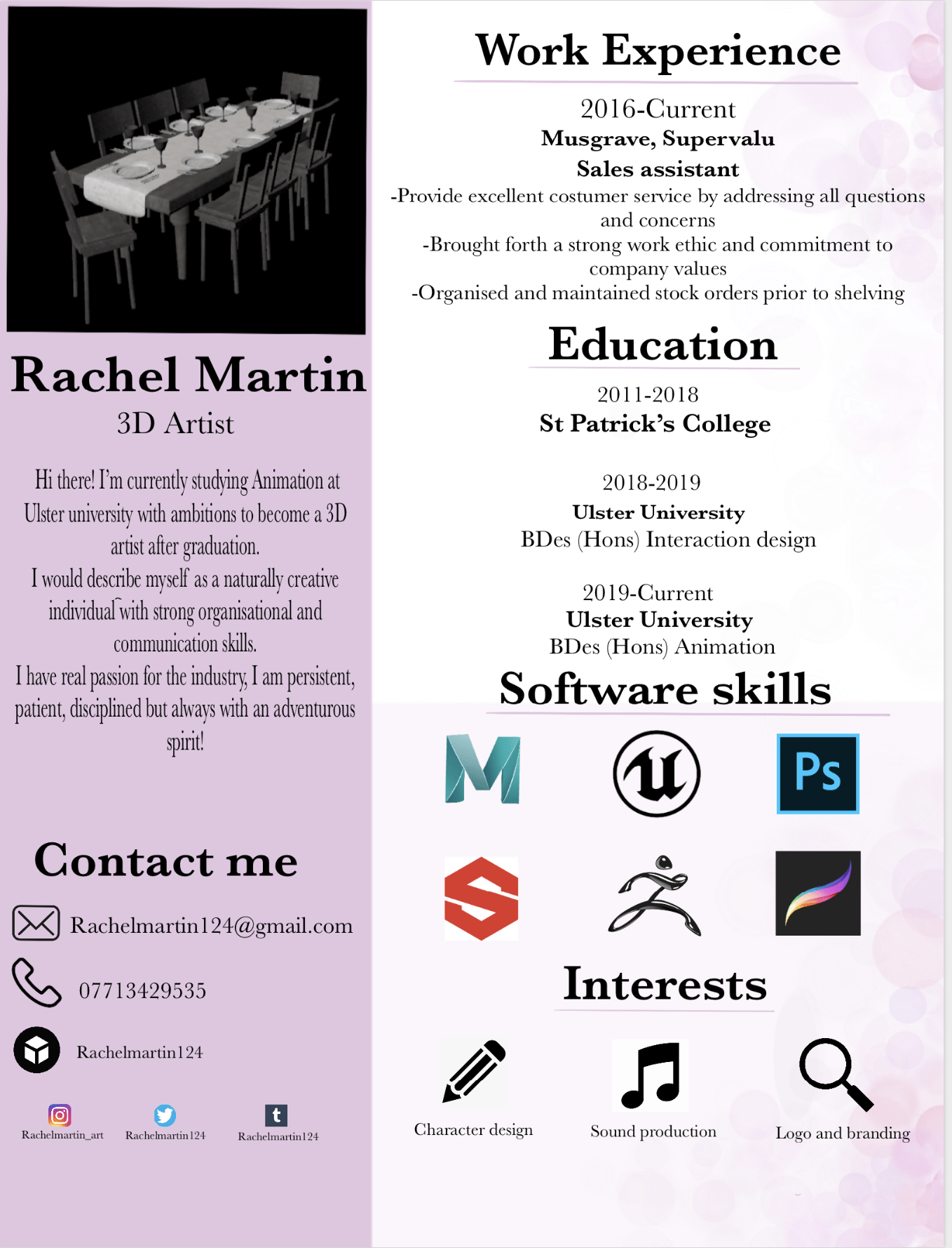CV Development – Rachel's blog
